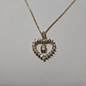 Cubic Zirconia Heart Shaped Necklace